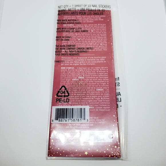 Avon x FMG Glimmer Gel Nail Stickers - Holly Berry - Picture 2 of 2